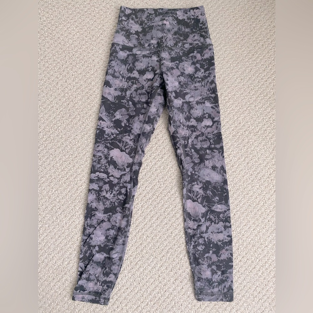lululemon athletica Gray and Purple Leggings